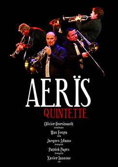 Quintette Aérïs, cinq virtuoses et leurs cuivres à l'Espace Jean Carmet le samedi 18.02.2017 à 20h30