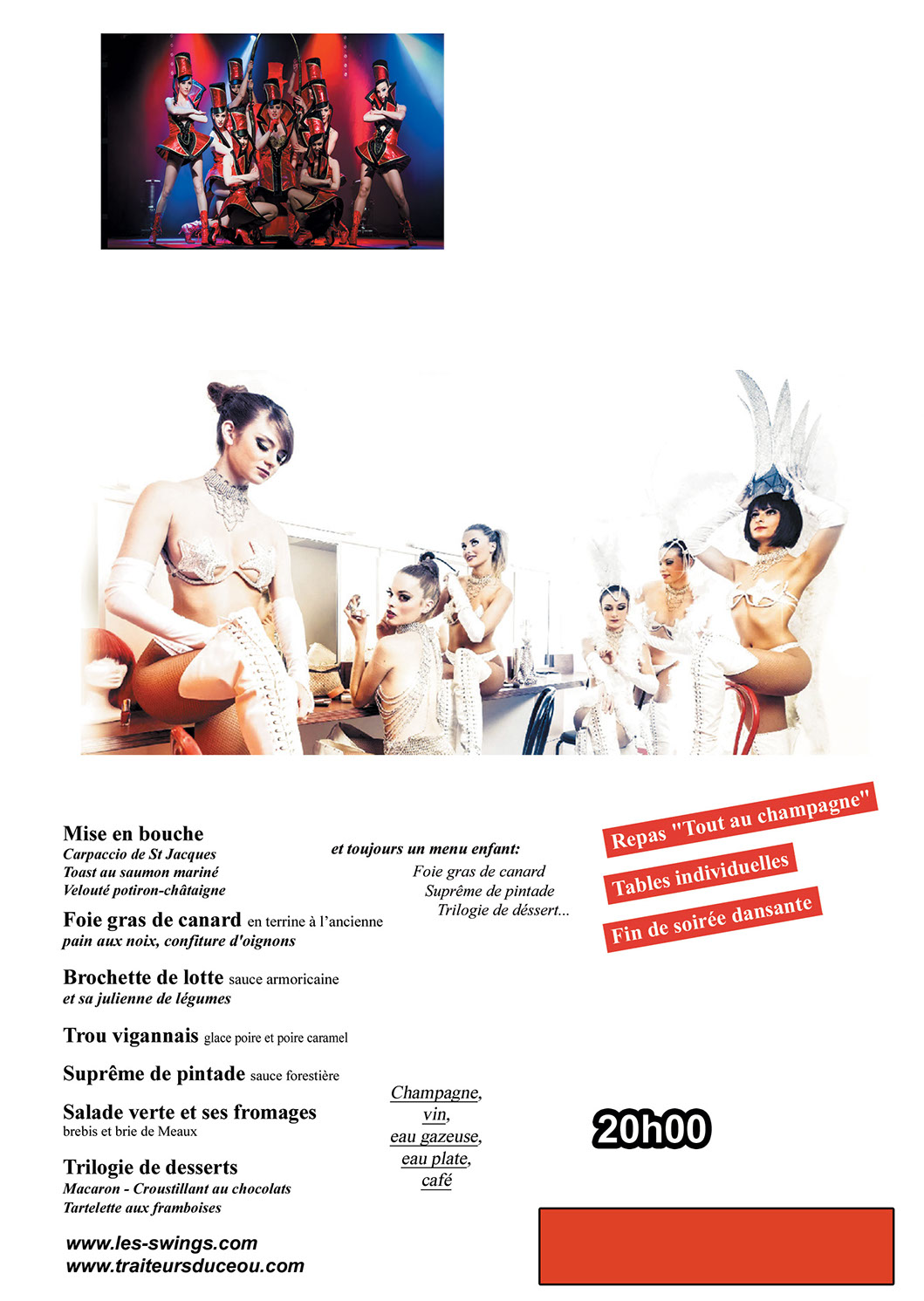 Les Swings pour le cabaret du Réveillon-Spectacle du 31.12.2016
